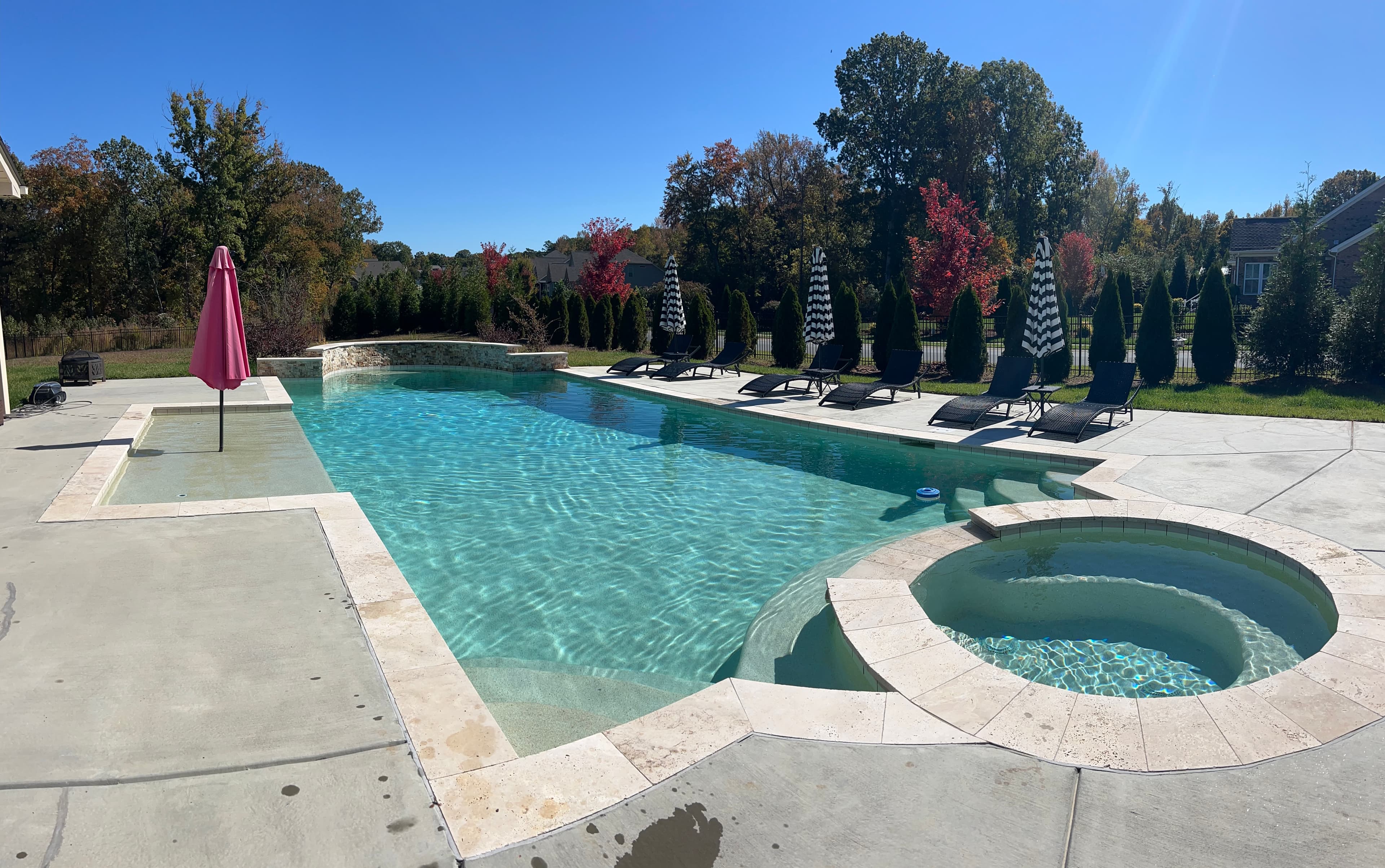 Clean luxury pool in Charlotte NC